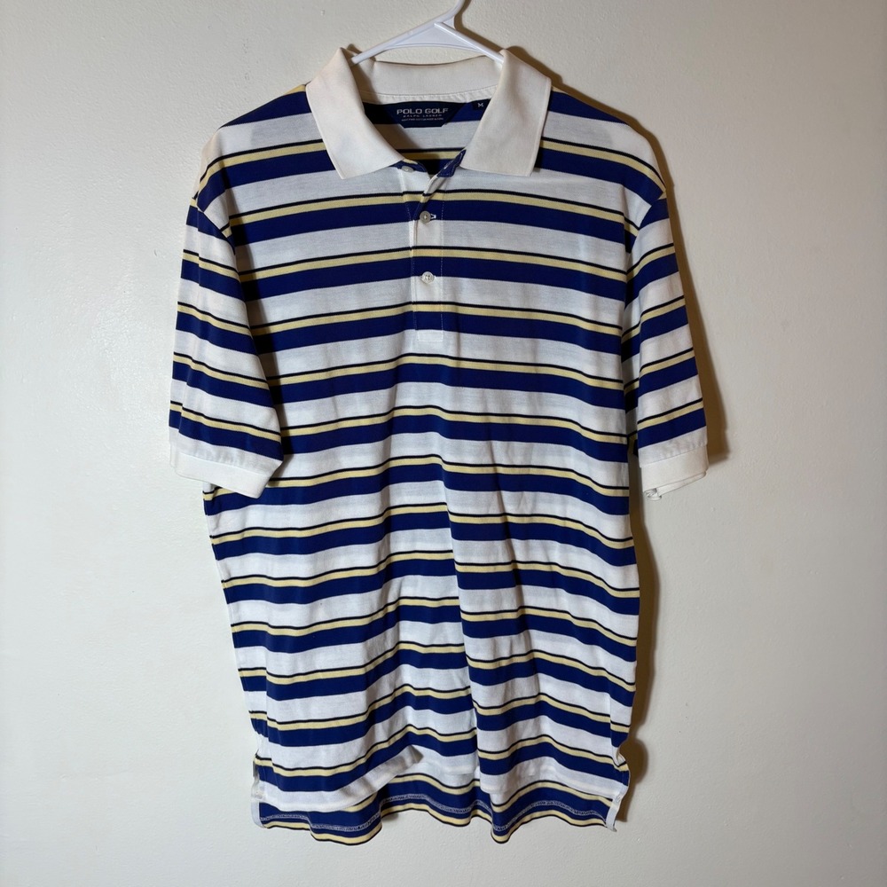 Polo Golf Ralph Lauren Men's Striped Short Sleeve Polo Shirt‎ Size Medium
